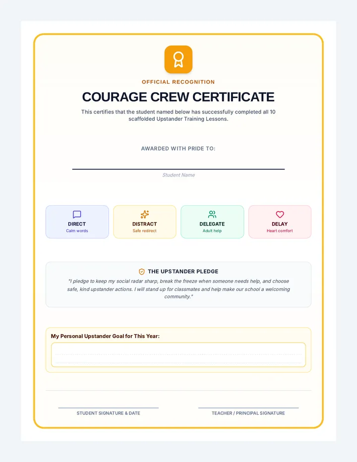 Courage Crew Certificate