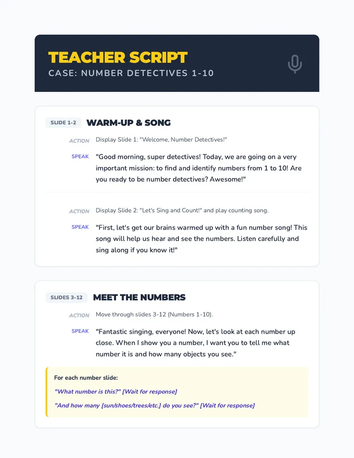 Teacher Script