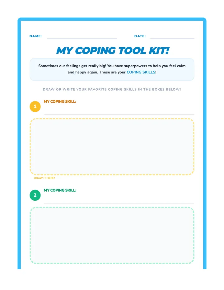Coping Tool Kit Activity Sheet