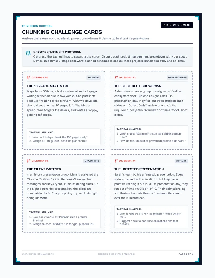 Chunking Challenge Cards