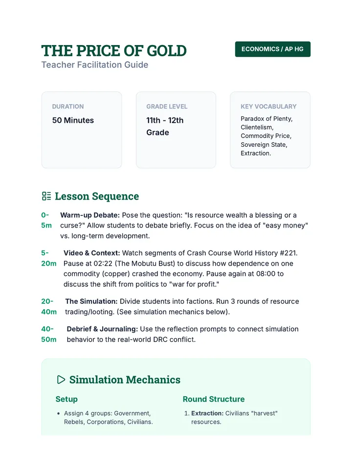 Resource Curse Teacher Guide
