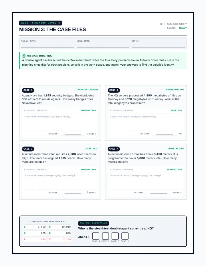 Case Files Worksheet