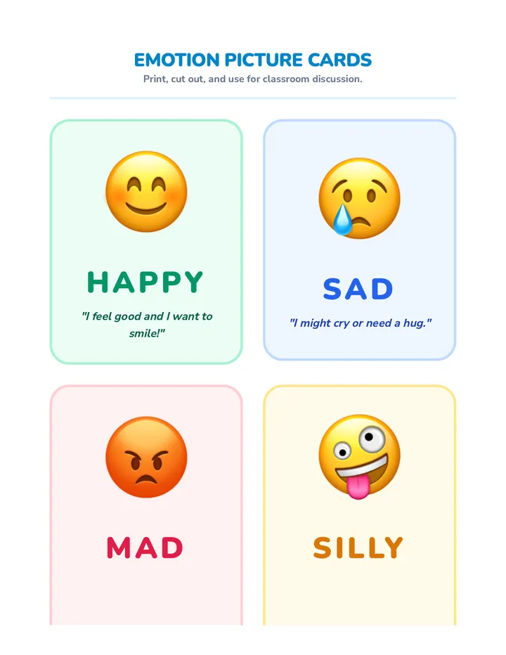 Emotion Picture Cards