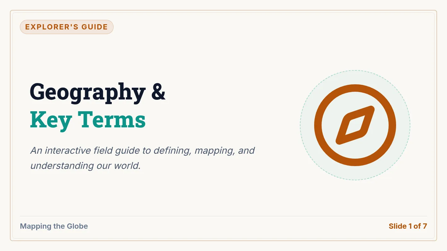Geography Terms Slides