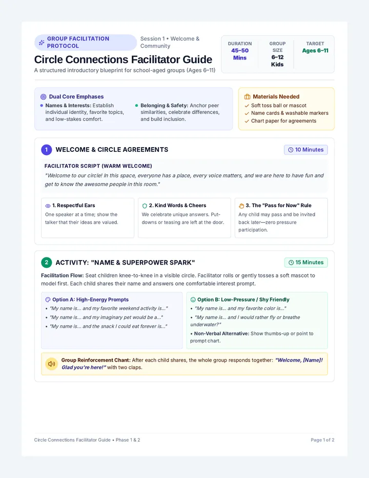 Circle Connections Facilitator Guide