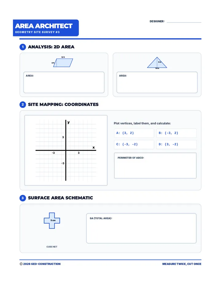 Area Architect Worksheet