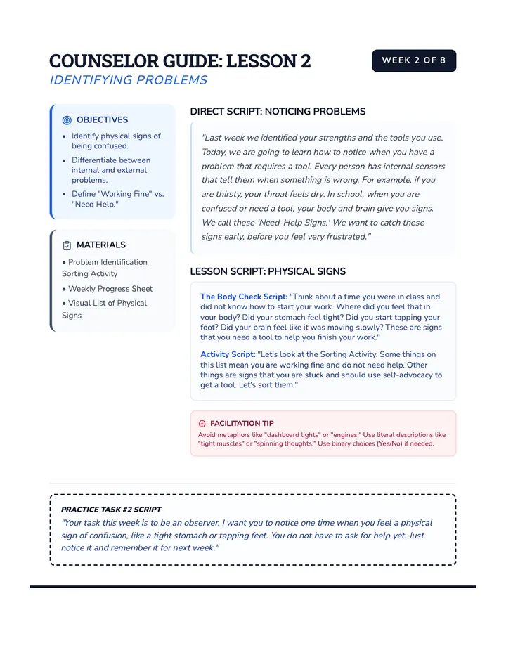 Self Advocacy Counselor Guide 2