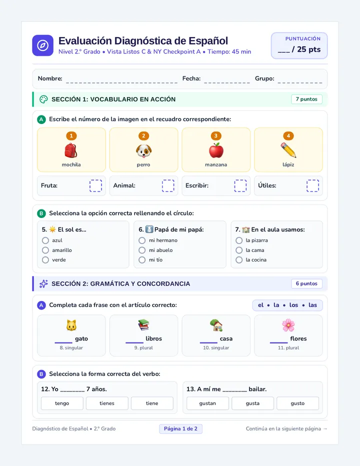 Prueba Diagnostica Student Assessment