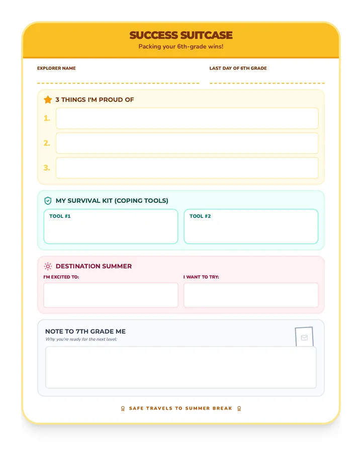 6th Grade Wins Worksheet