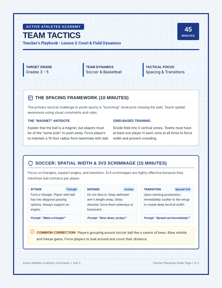 Team Tactics Teacher Guide