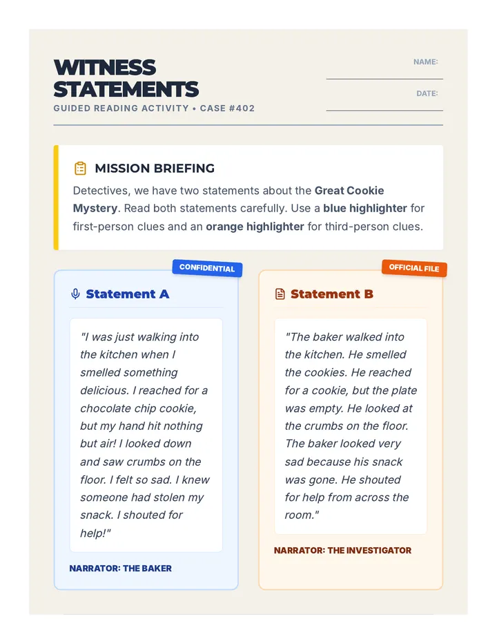 Witness Statements Activity