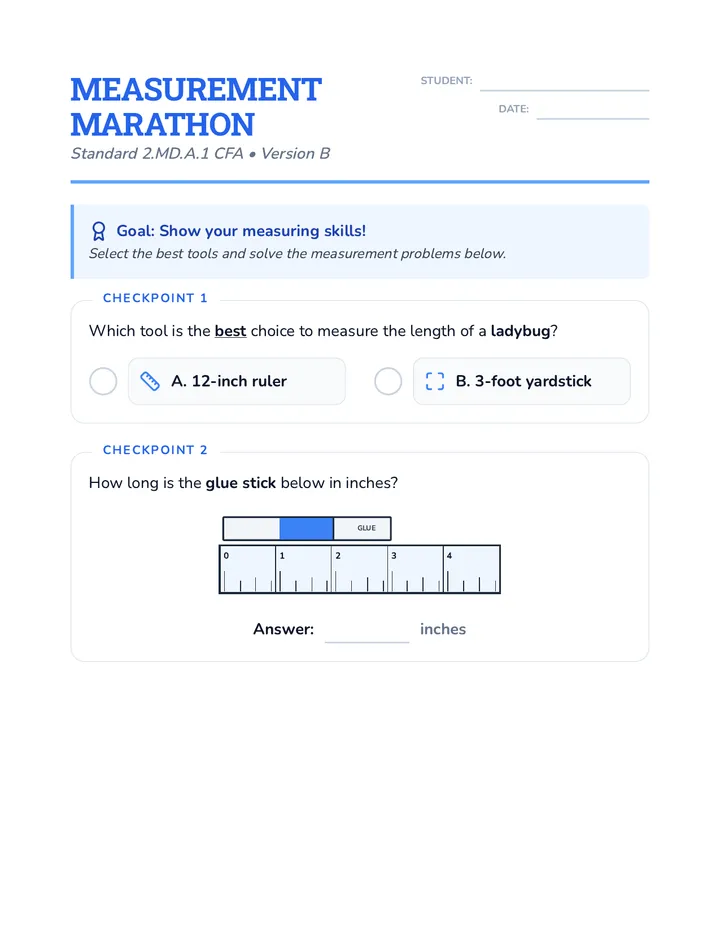 Measurement Marathon CFA Version B