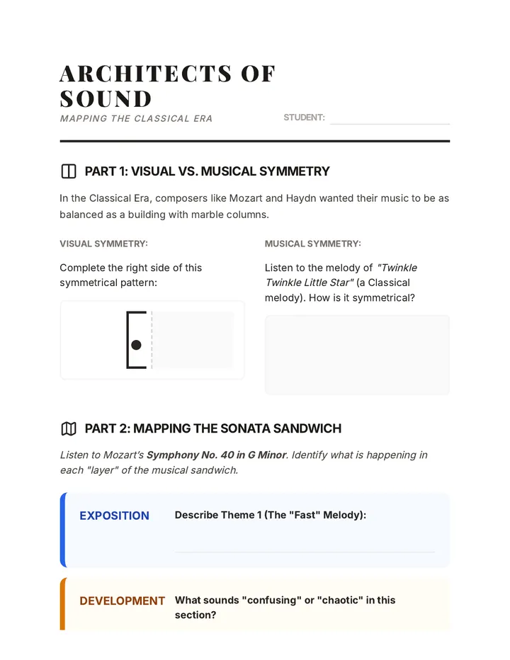 Architects of Sound Worksheet