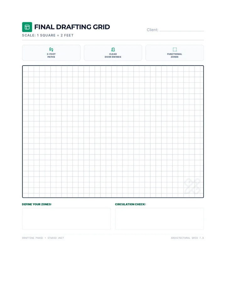 Floor Plan Drafting Grid Worksheet