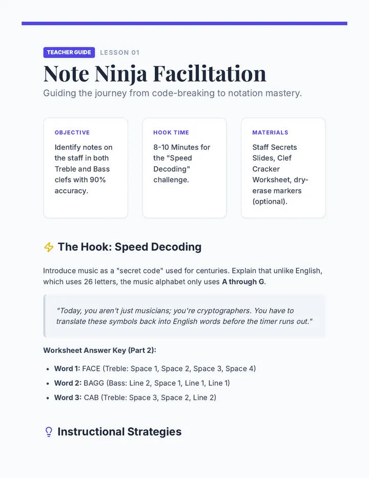 Note Ninja Teacher Guide