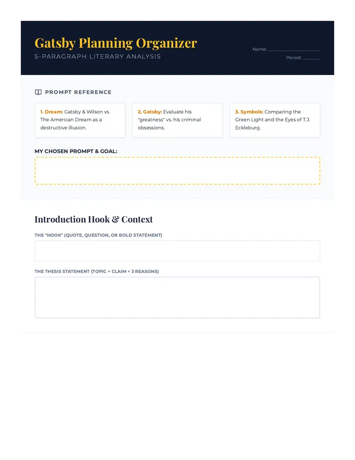 Gatsby Planning Organizer