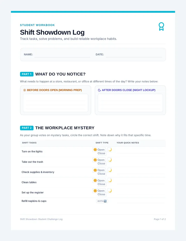 Shift Showdown Challenge Log