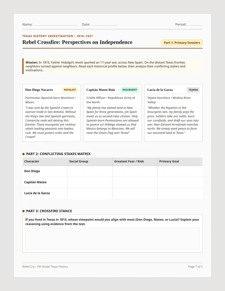 Rebel Crossfire Activity Guide