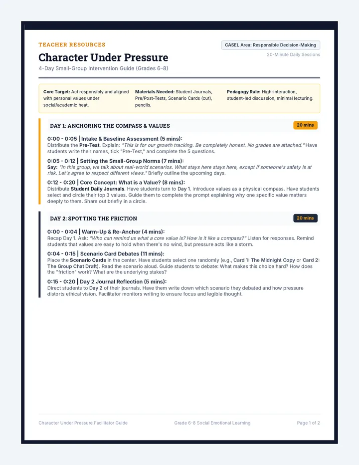 Integrity Facilitator Guide