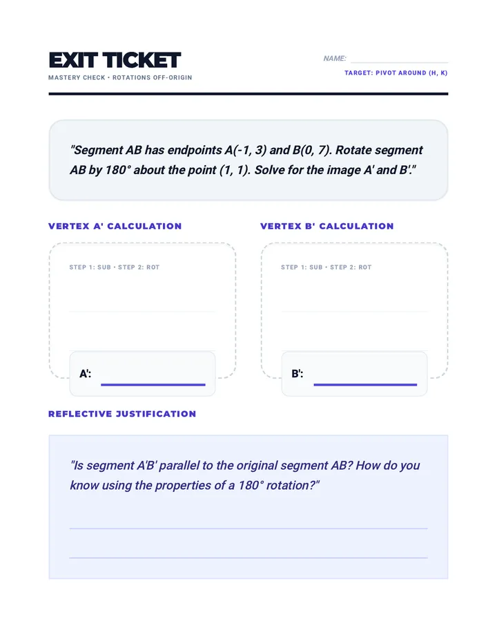 Pivot Points Exit Ticket