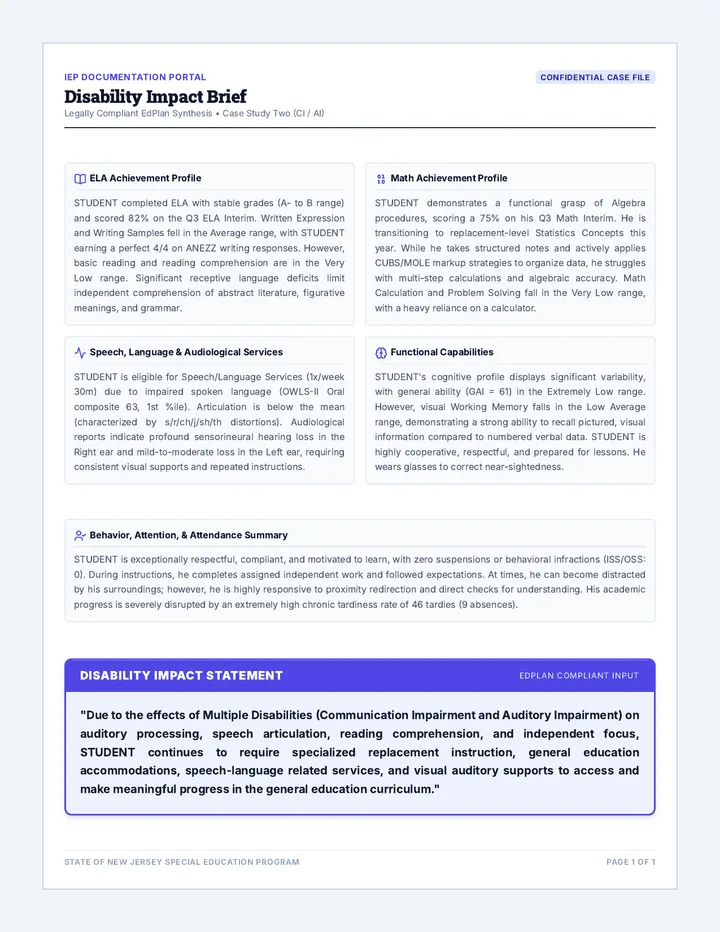 Case Two Disability Brief