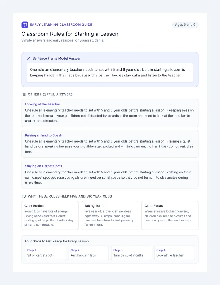 Lesson Launch Rules Guide