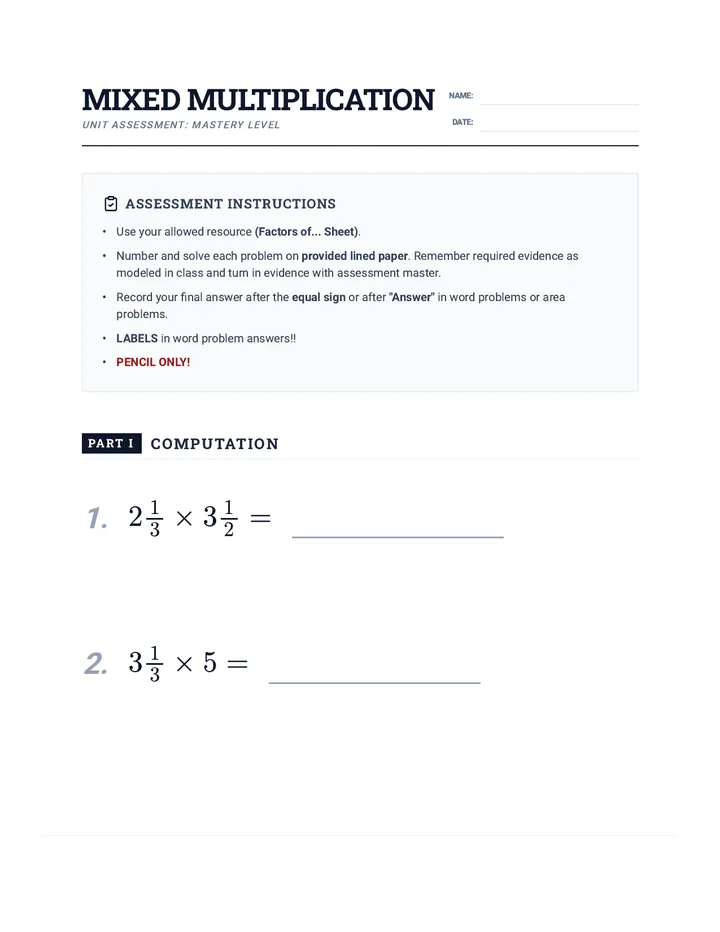 Fraction Multiplier Quiz