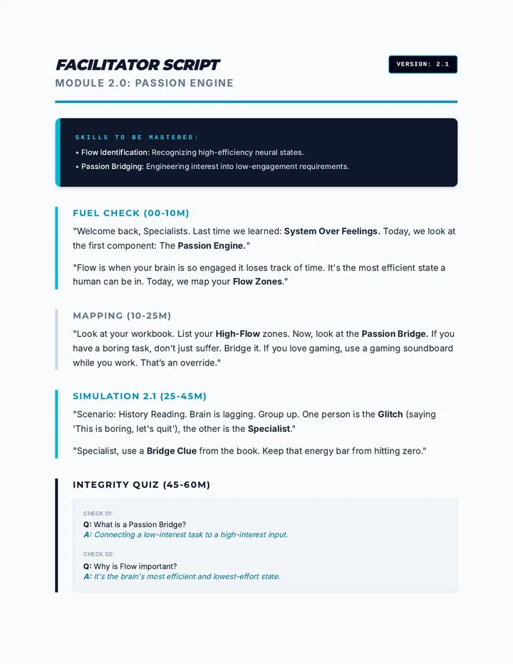 Mastery Script Lesson 2