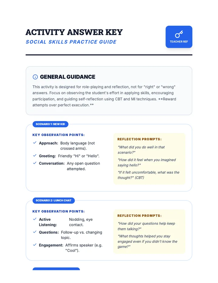 Activity Answer Key