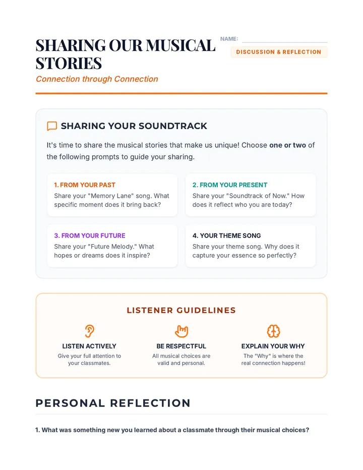 Sharing Musical Stories Discussion Guide