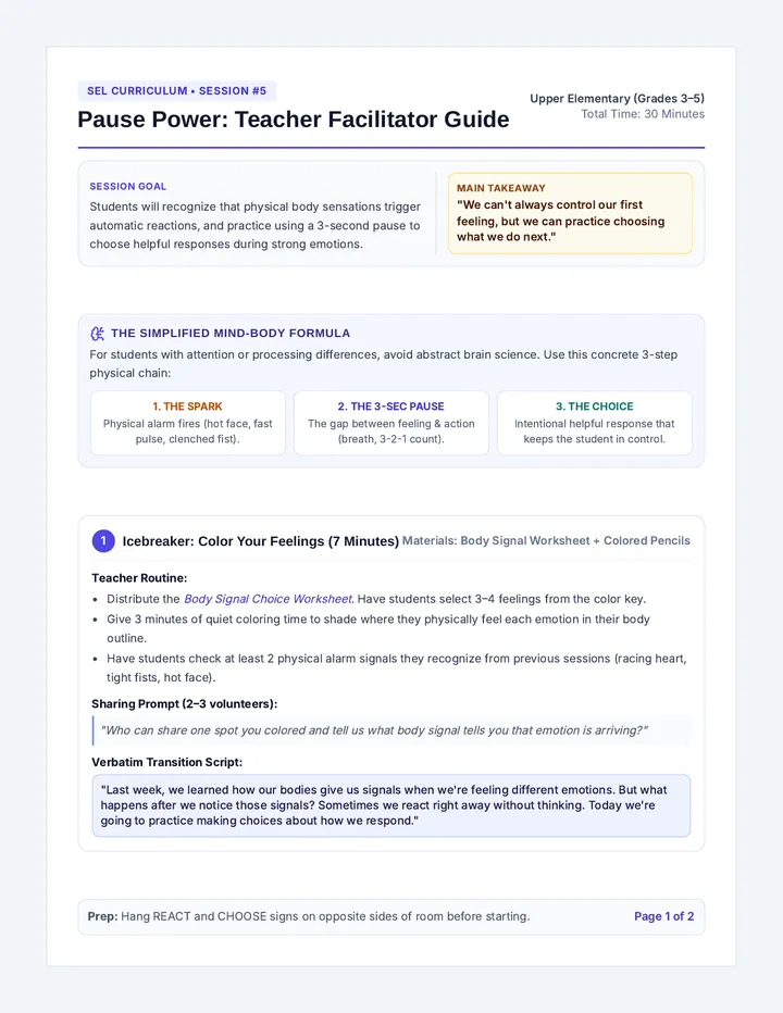 Pause Power Teacher Guide