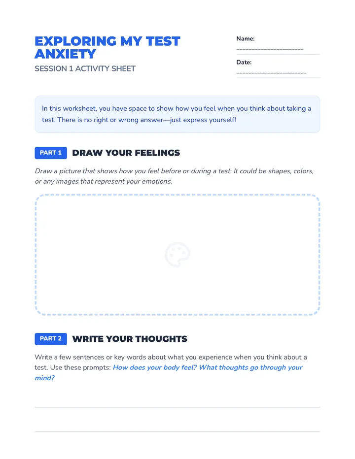 Anxiety Explorer Worksheet