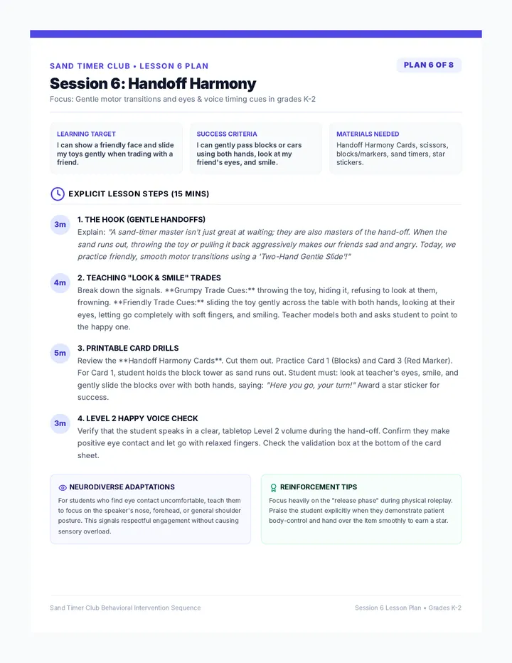 Eyes and Voice Lesson Plan
