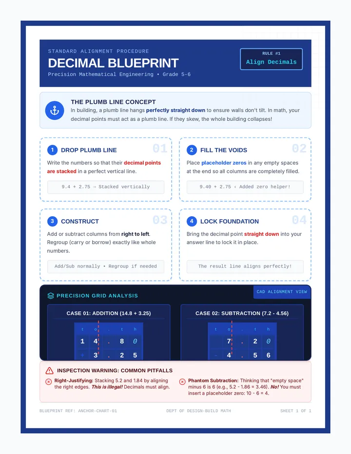 Decimal Blueprint Anchor Chart