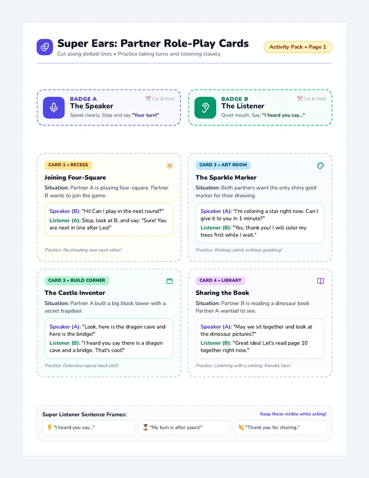 Listening Mission Cards