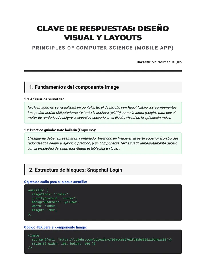 React Native Final Answer Key Final Version