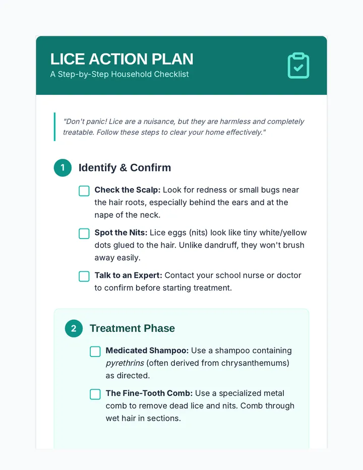 Lice Action Plan Handout