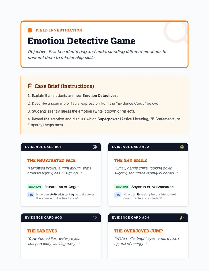 Emotion Detective Game