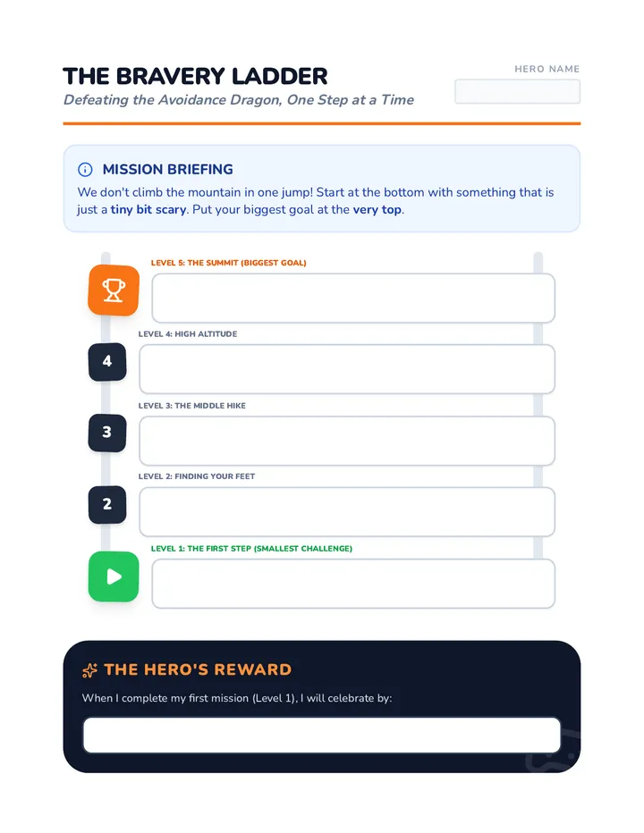 Bravery Ladder Worksheet