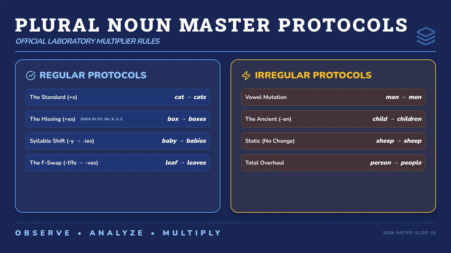 Plural Noun Master Summary Slide