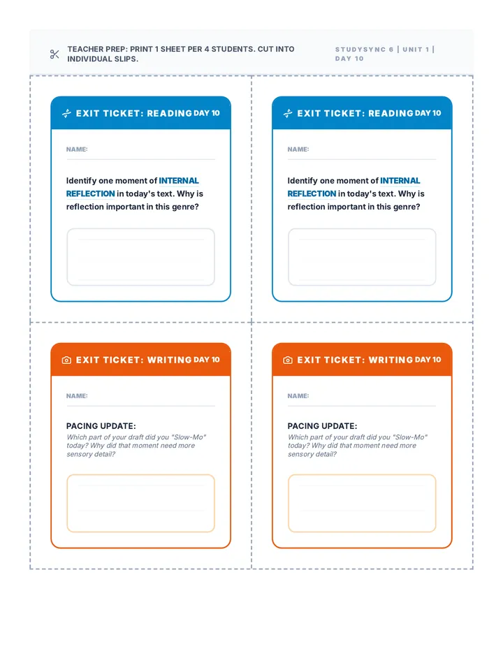 Day 10 Exit Tickets