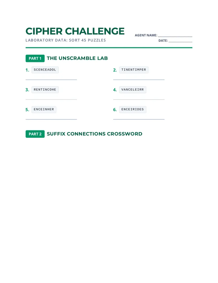 Cipher Challenge Puzzles II