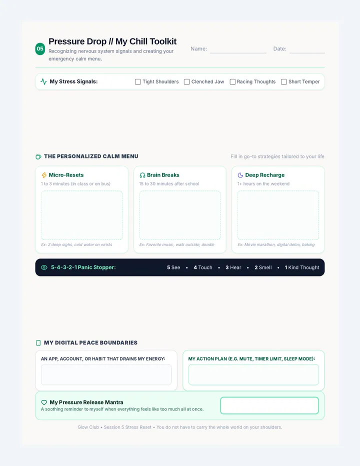 Chill Toolkit Activity Sheet