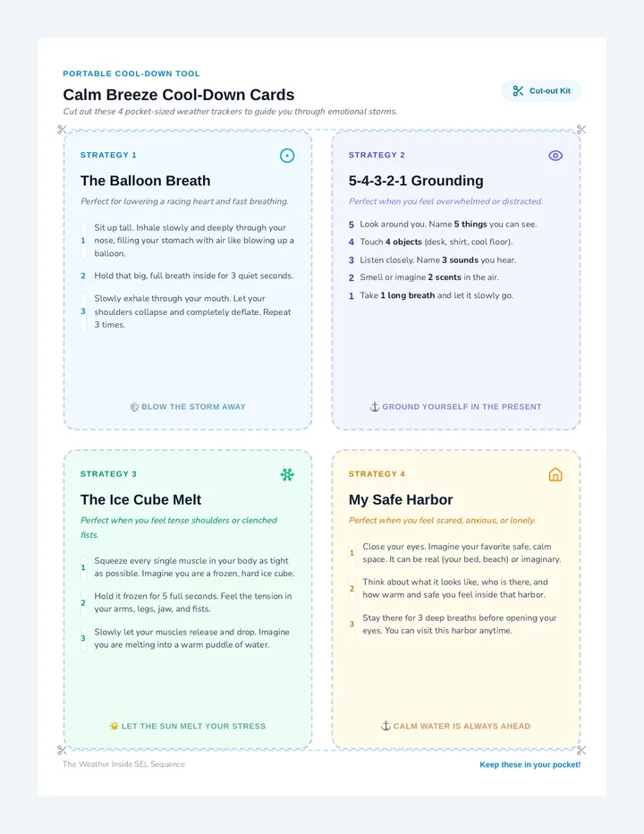 Calm Breeze Cool-Down Cards