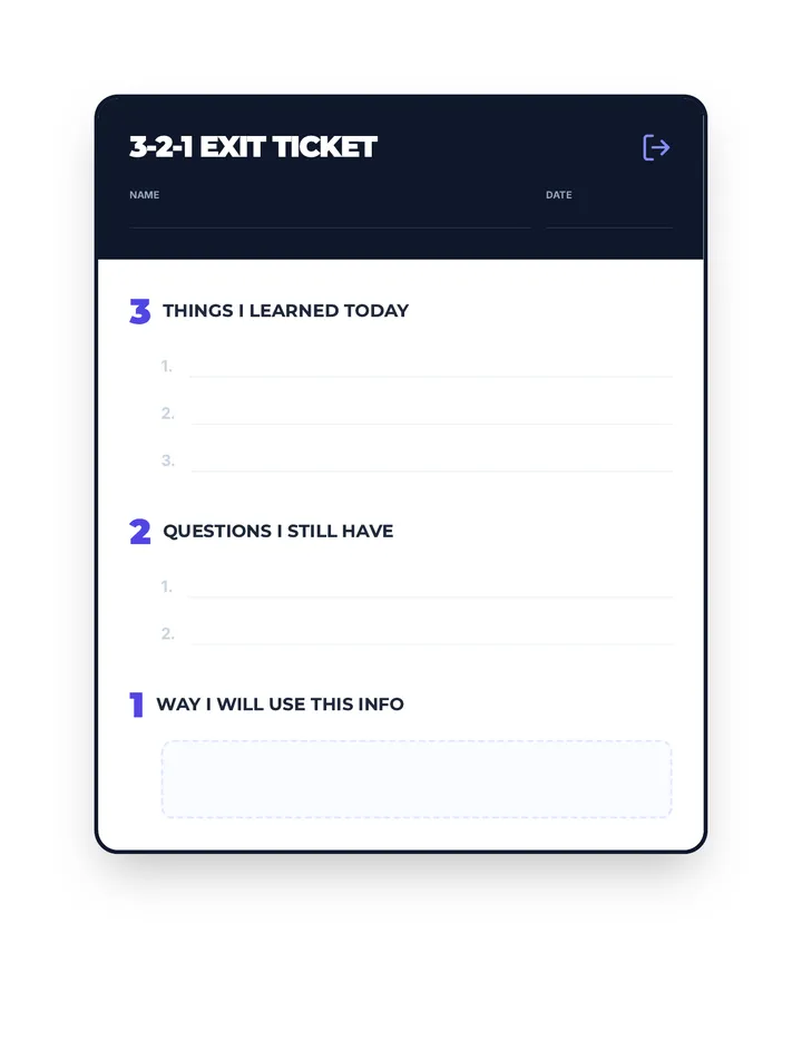 Who Am I Exit Ticket