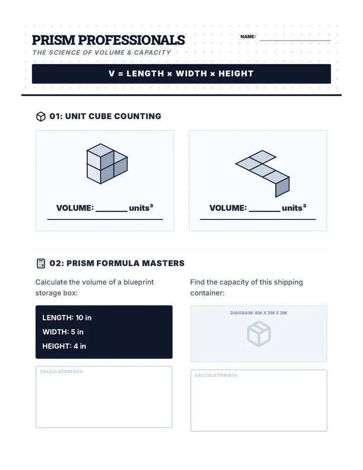 Prism Professionals Worksheet