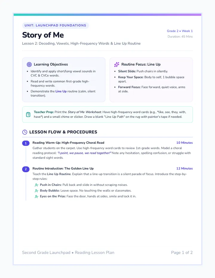 Story of Me Teacher Guide