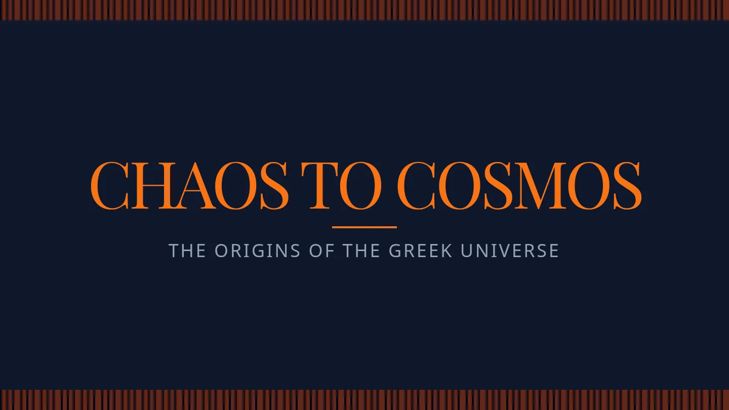 Chaos to Cosmos Slides