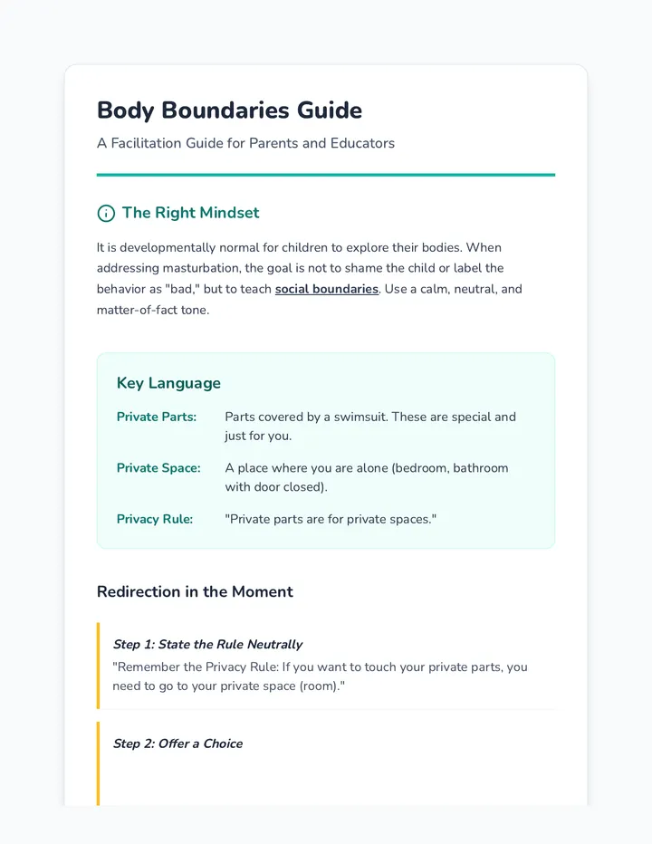 Body Boundaries Guide