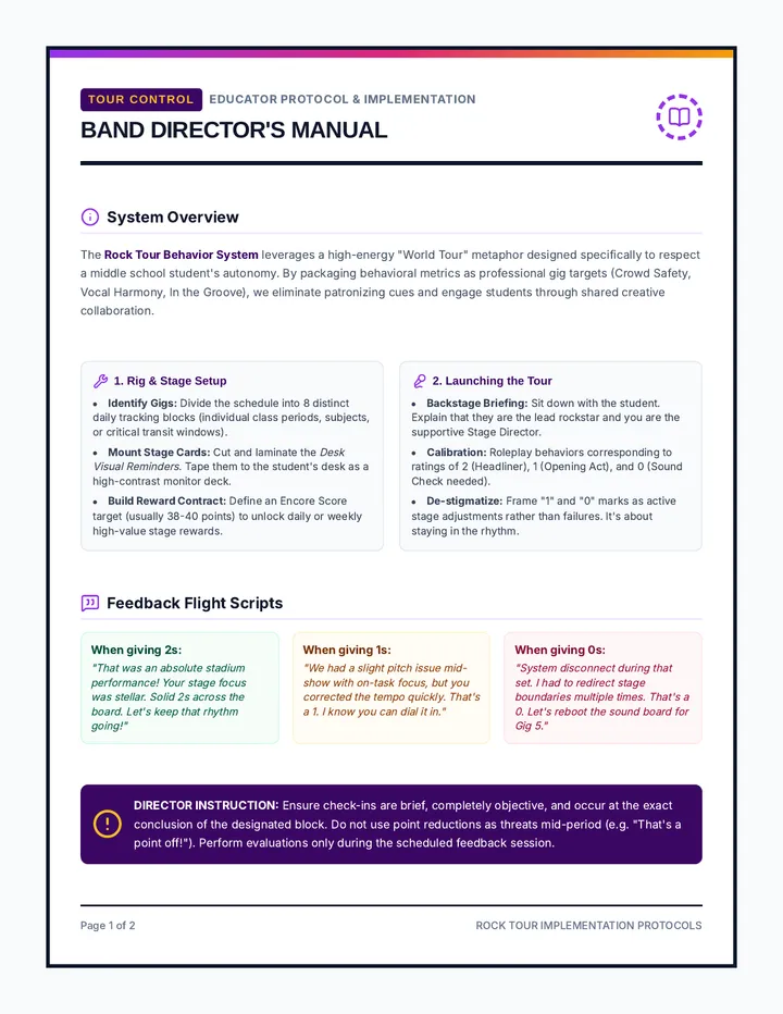 Teacher Implementation Guide Booklet